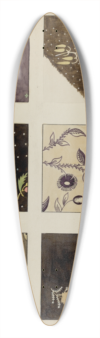 Millia Davenport - Textiles from Patchwork Quilt 39.3 inch art pintail longboard deck