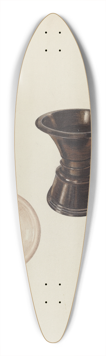 Milton Bevier - Sand Blotter 39.3 inch art pintail longboard deck