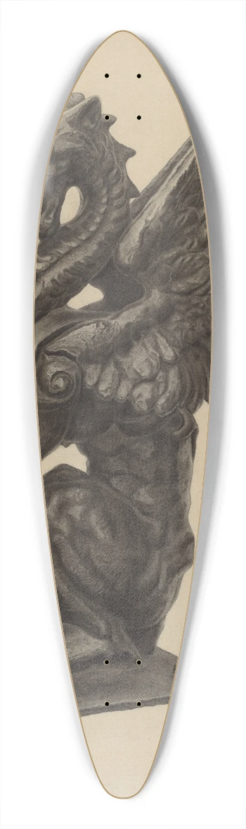 Milton Grubstein - Newel Figure 39.3 inch art pintail longboard deck