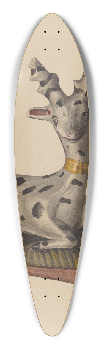 Mina Lowry - Chalkware Deer 39.3 inch art pintail longboard deck