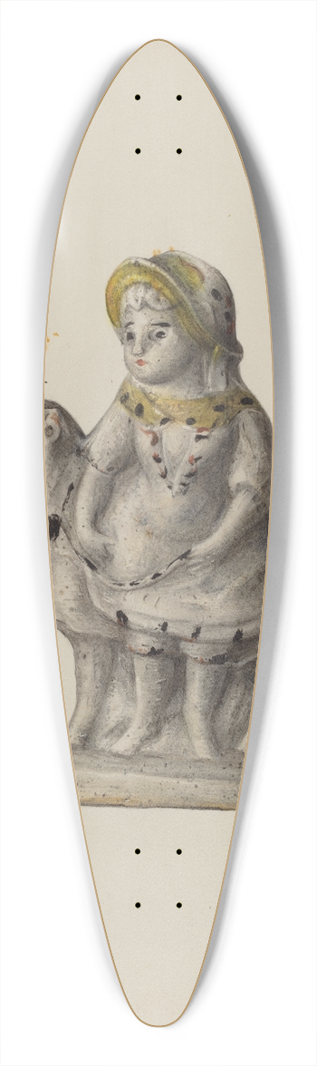Mina Lowry - Chalkware Figure 39.3 inch art pintail longboard deck