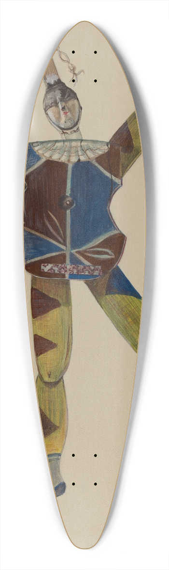 Mina Lowry - Dancing Doll  Harlequin 39.3 inch art pintail longboard deck