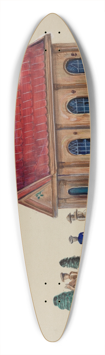 Mina Lowry - Noahs Ark with Animals 39.3 inch art pintail longboard deck