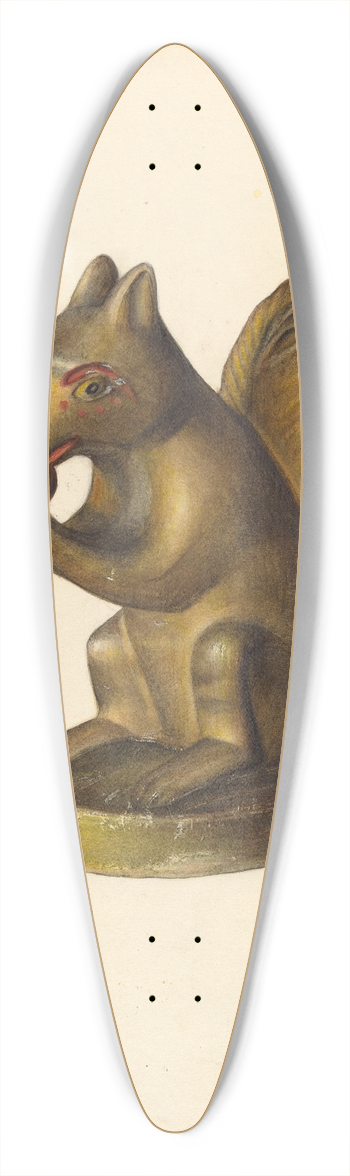 Mina Lowry - Squirrel 39.3 inch art pintail longboard deck