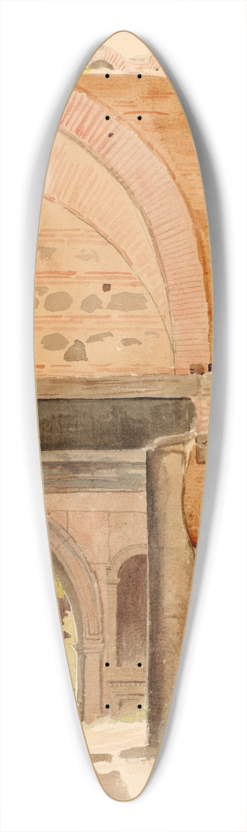 Miner Kilbourne Kellogg - Crusaders Gate, Nicea 39.3 inch art pintail longboard deck
