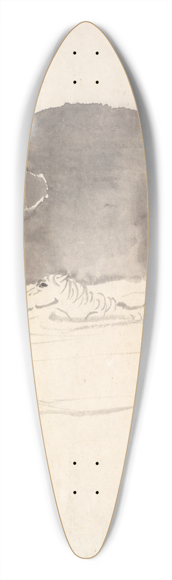 Min Zhen - Elephant, Horse, and Hare 39.3 inch art pintail longboard deck