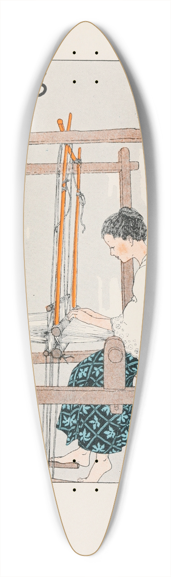 Miska Petersham - Weaving 39.3 inch art pintail longboard deck