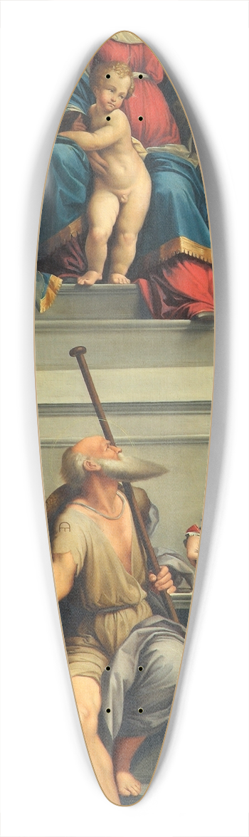 Monogrammist ED - Madonna enthroned with saints 39.3 inch art pintail longboard deck
