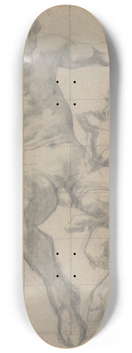 Alexandre Falguire - Study of Two Satyrs 8.25 inch art skate deck