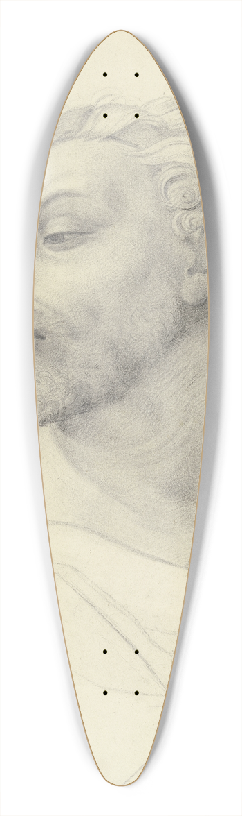 Moritz Daniel Oppenheim - Mnnerkopf aus Raffaels Disputa 39.3 inch art pintail longboard deck