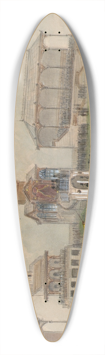 Moritz Ledeli - Pferderennen in der Freudenau in Wien 1884 39.3 inch art pintail longboard deck