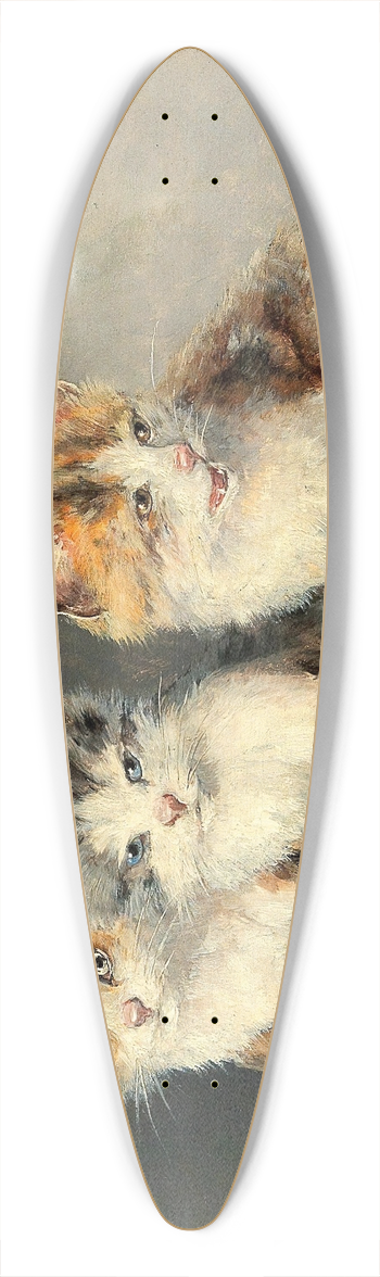 Moritz Mller - Three Kittens 39.3 inch art pintail longboard deck