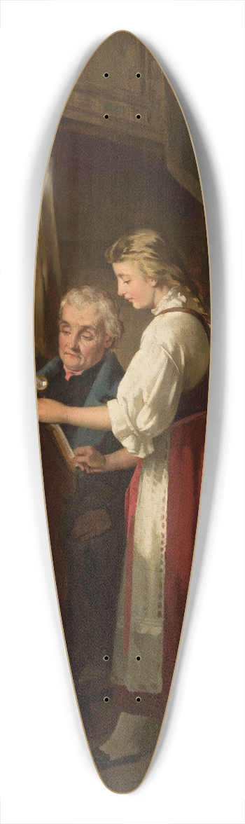 Moritz Ritscher - In the church 39.3 inch art pintail longboard deck
