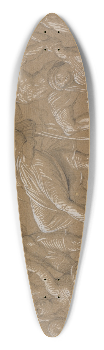 Moritz von Schwind - Der Raub der Sabinerinnen 39.3 inch art pintail longboard deck