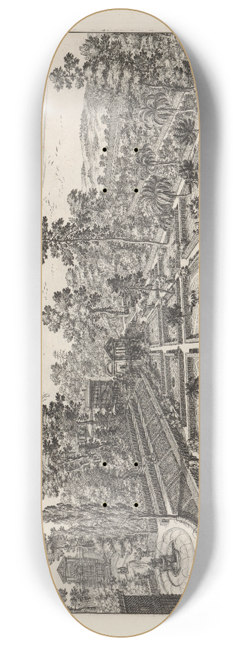 Giovanni Battista Falda - Li giardini di Roma: con le loro piante, alzate e vedvte in prospettiva Pl.02 8.25 inch art skate deck