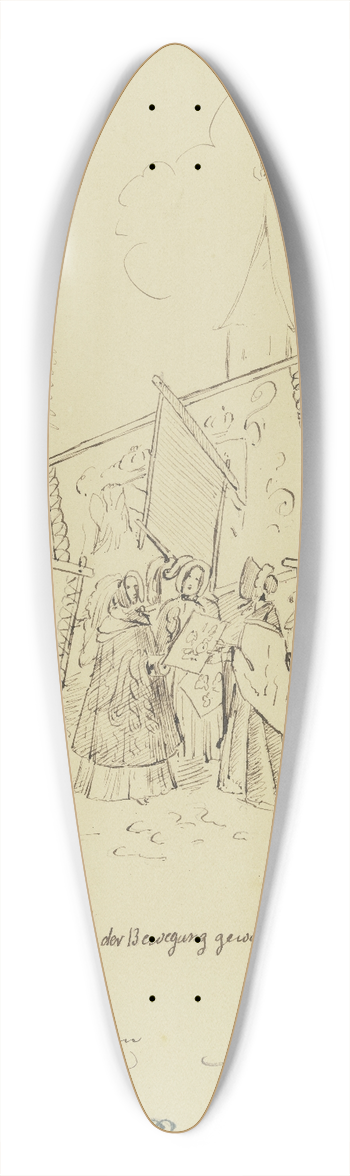 Moritz von Schwind - Gruppe von Frauen mit Stickrahmen 39.3 inch art pintail longboard deck