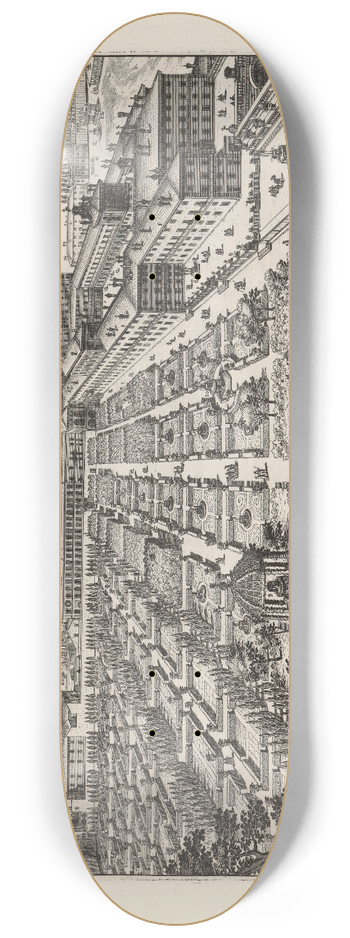 Giovanni Battista Falda - Li giardini di Roma: con le loro piante, alzate e vedvte in prospettiva Pl.04 8.25 inch art skate deck