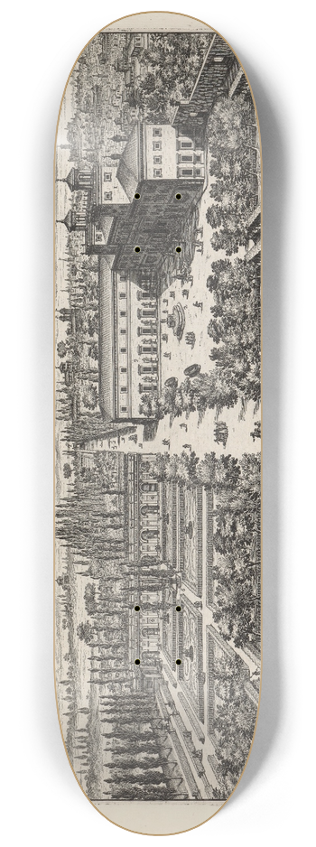 Giovanni Battista Falda - Li giardini di Roma: con le loro piante, alzate e vedvte in prospettiva Pl.06 8.25 inch art skate deck