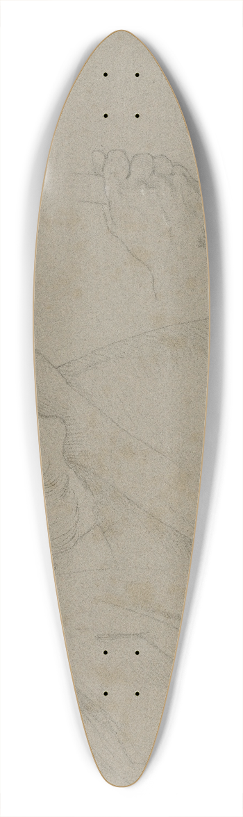 Moritz von Schwind - Study sheet; Minstrel contest 39.3 inch art pintail longboard deck