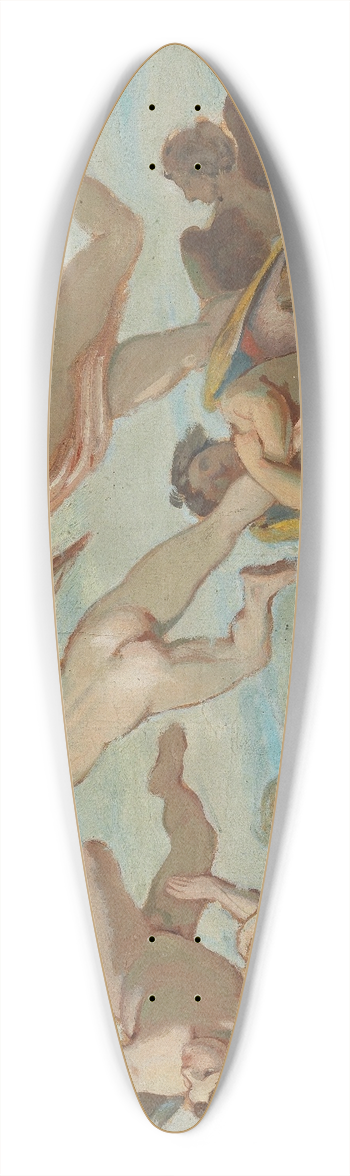 Moritz von Schwind - The Struggle for the Wreath 39.3 inch art pintail longboard deck