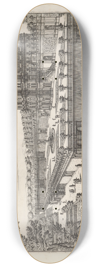 Giovanni Battista Falda - Li giardini di Roma: con le loro piante, alzate e vedvte in prospettiva Pl.19 8.25 inch art skate deck