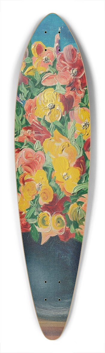Mose Kisling - Fleurs 39.3 inch art pintail longboard deck
