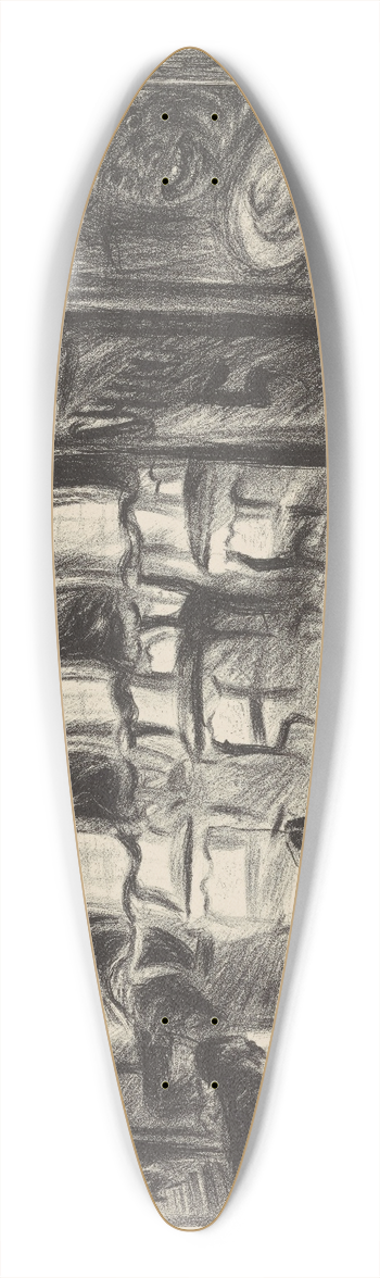 Nan Lurie - Subway Bootblack 39.3 inch art pintail longboard deck