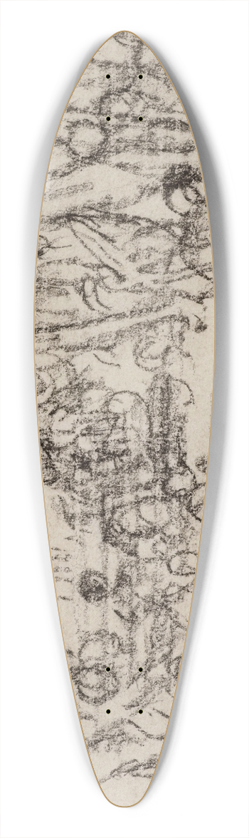 Narcisse-Virgile Diaz de La Pea - Esquisse dune composition 39.3 inch art pintail longboard deck