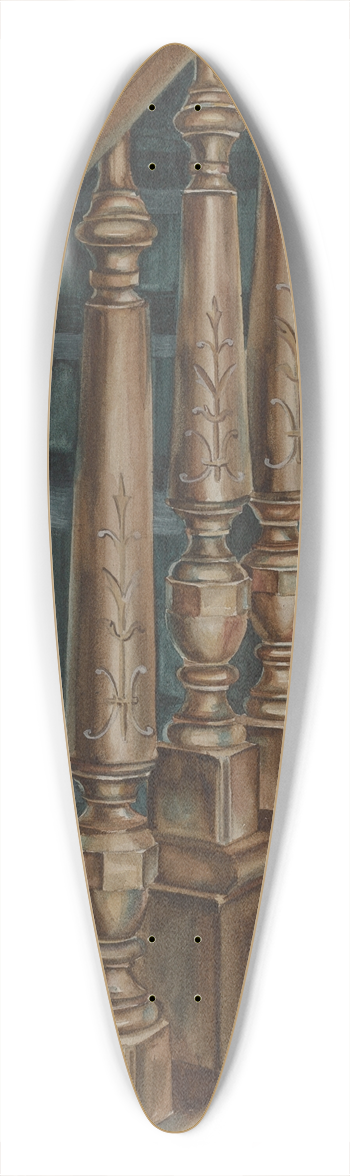 Natalie Simon - Stair Case 39.3 inch art pintail longboard deck