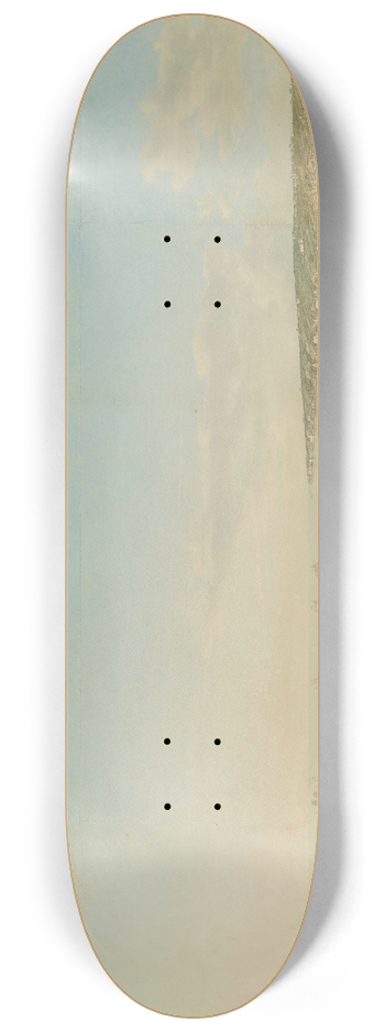 Giovanni Battista Lusieri - A View of the Bay of Naples, Looking Southwest from the Pizzofalcone towards Capo di Posilippo 8.25 inch art skate deck