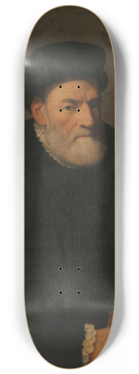 Giovanni Battista Moroni - Portrait of an Old Man, probably Vercellino Olivazzi, Senator from Bergamo 8.25 inch art skate deck