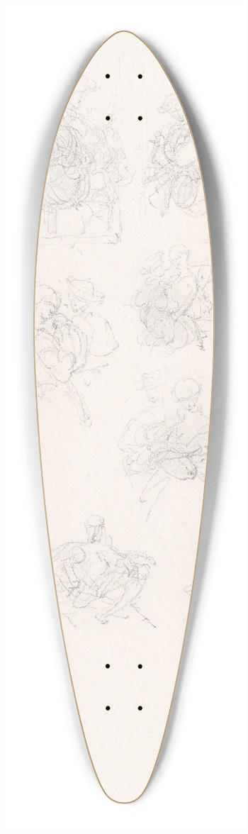 Nicaise De Keyser - Attitudes 39.3 inch art pintail longboard deck