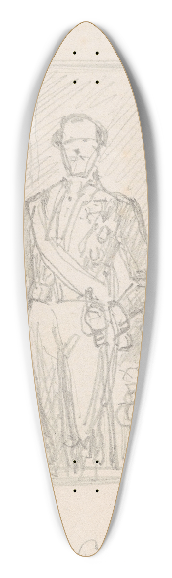 Nicaise De Keyser - Count du Bois 39.3 inch art pintail longboard deck