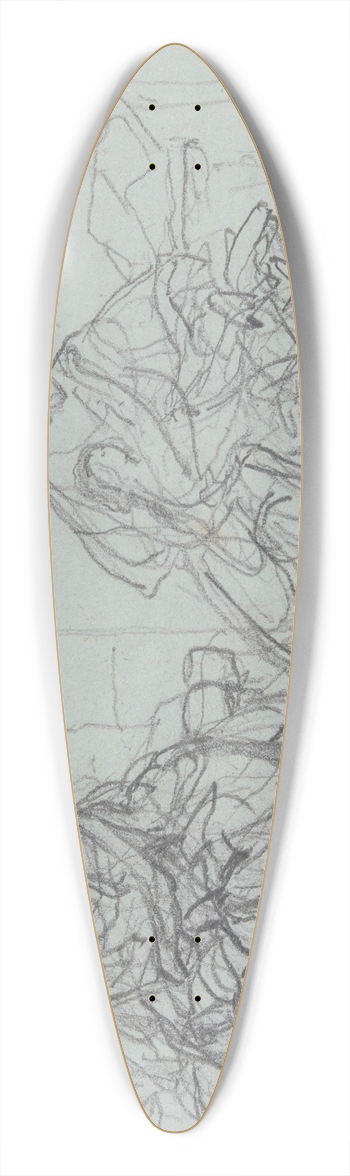 Nicaise De Keyser - Two Studies for Hlose and Ablard 39.3 inch art pintail longboard deck