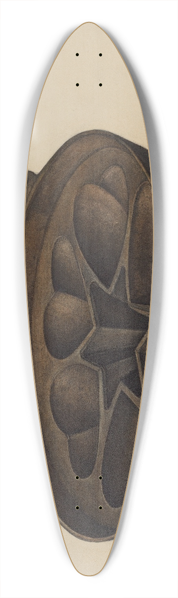 Nicholas Acampora - Muffin Pan 39.3 inch art pintail longboard deck