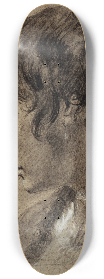 Giovanni Battista Piazzetta - Head of a young man 8.25 inch art skate deck
