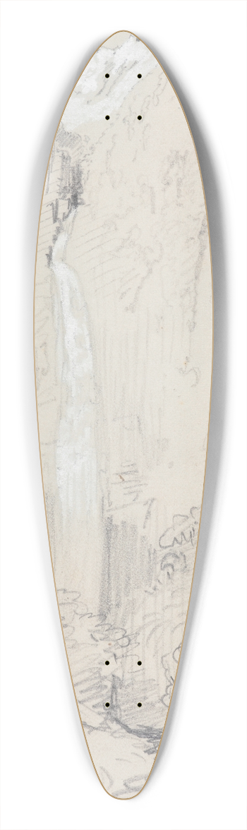 Nicholas Chevalier - Otira Gorge (Waterfall; The Devils Punchbowl) 39.3 inch art pintail longboard deck