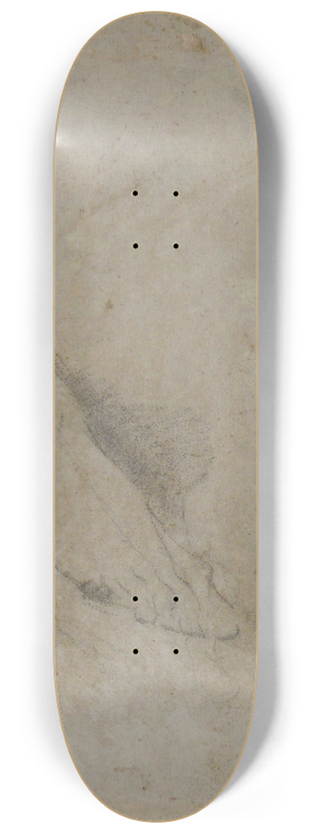Giovanni Battista Piazzetta - Study of Lower Leg and Right Foot 8.25 inch art skate deck