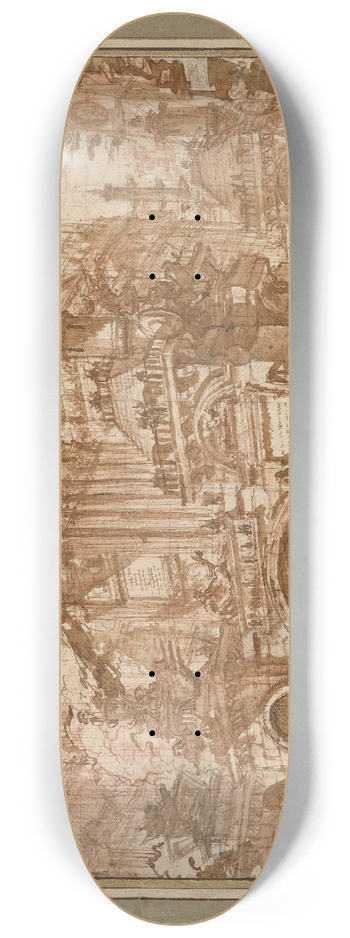 Giovanni Battista Piranesi - An Ancient Port 8.25 inch art skate deck