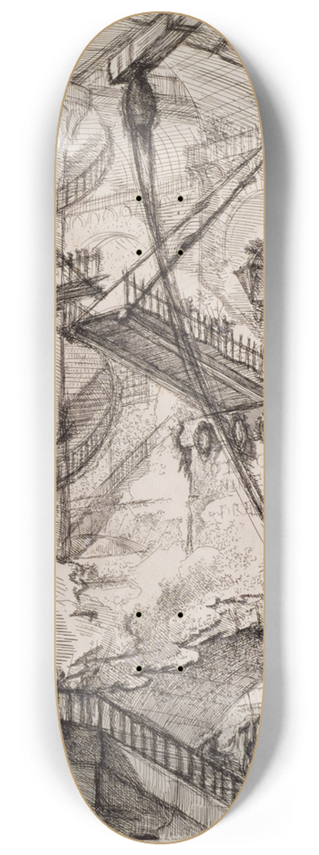 Giovanni Battista Piranesi - The Drawbridge 8.25 inch art skate deck
