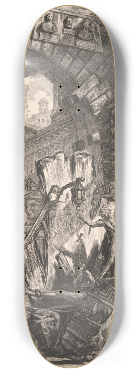 Giovanni Battista Piranesi - The Man on the Rack 8.25 inch art skate deck