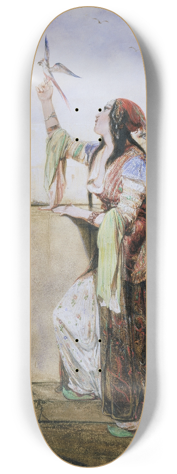 Alexandre-Gabriel Decamps - An Odalisque 8.25 inch art skate deck