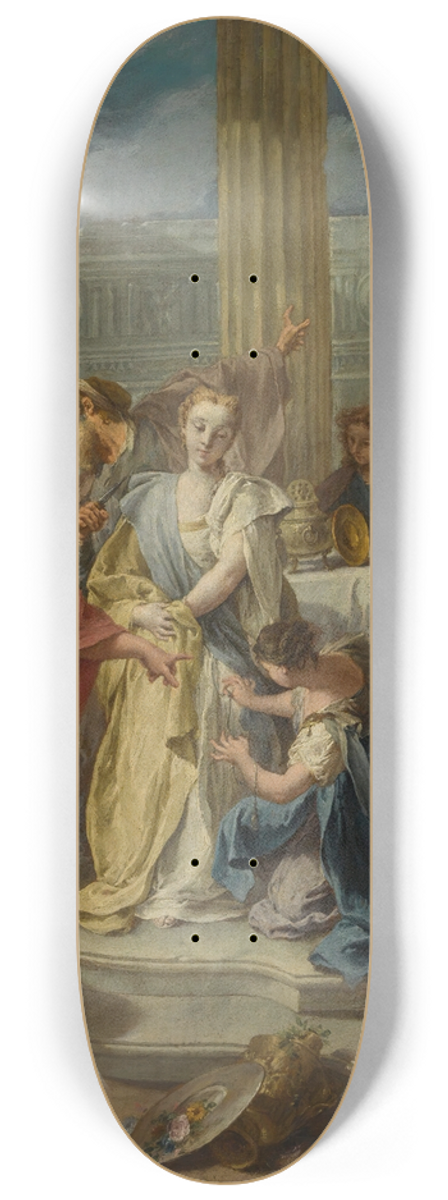 Giovanni Battista Pittoni - The Sacrifice Of Polyxena 8.25 inch art skate deck