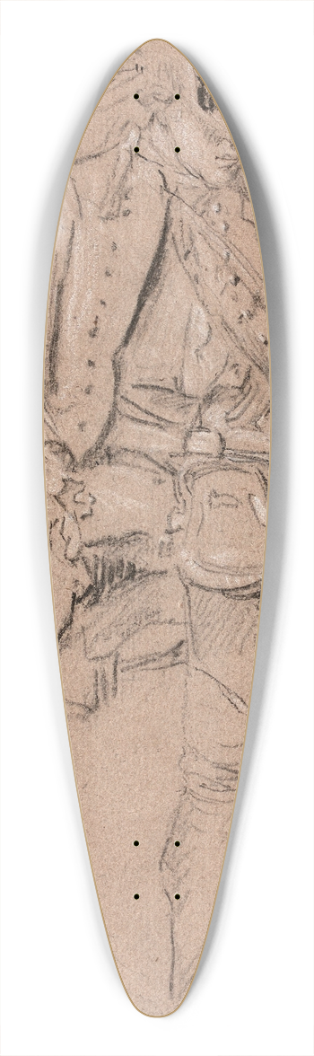 Nicolas Lancret - Etude de chasseur 39.3 inch art pintail longboard deck
