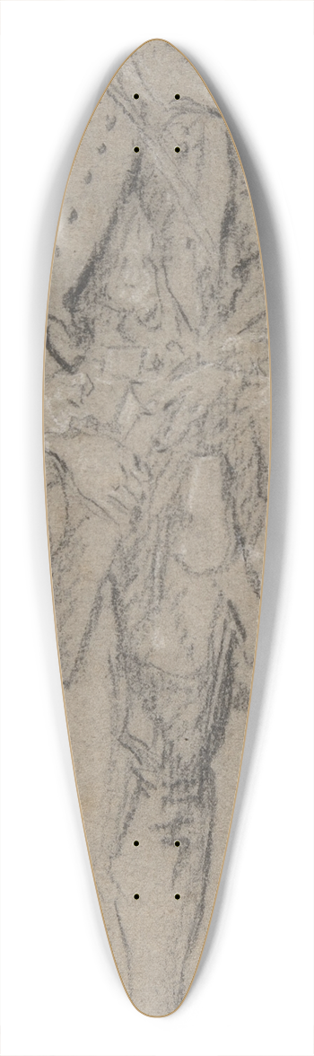 Nicolas Lancret - Standing Hunter Holding a Rifle 39.3 inch art pintail longboard deck