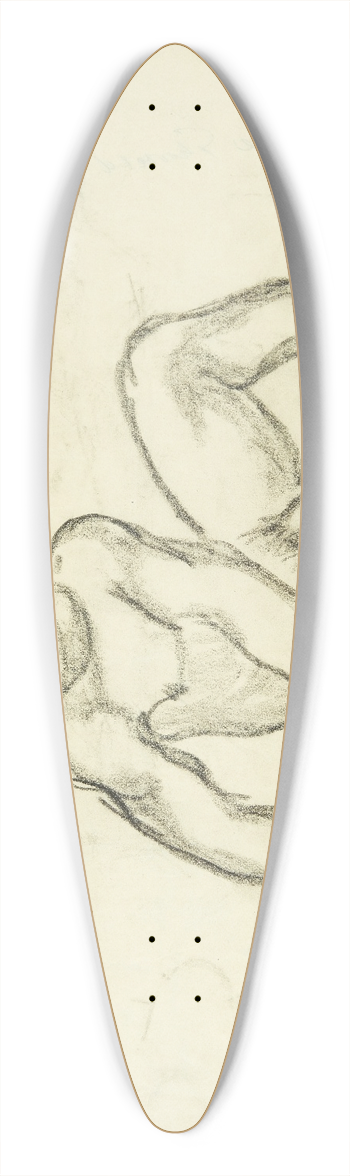 Niels Hansen - Studie af siddende ngen mand 39.3 inch art pintail longboard deck