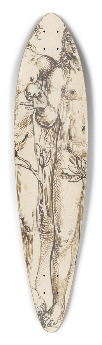 Niklaus Bock - Adam und Eva 39.3 inch art pintail longboard deck
