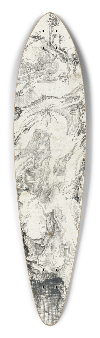 Niklaus Manuel - Rocky Island 39.3 inch art pintail longboard deck