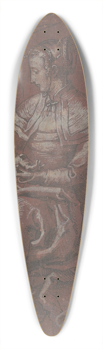 Niklaus Manuel - Sitzende Frau mit einem Hund 39.3 inch art pintail longboard deck