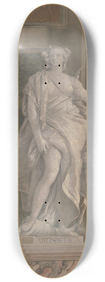 Giovanni Battista Tiepolo - Allegorical Figure Representing Arithmetic 8.25 inch art skate deck